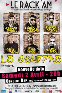 Le Gouffre & Guests en concert. Le samedi 2 avril 2016 à Brétigny-sur-Orge. Essonne.  20H00